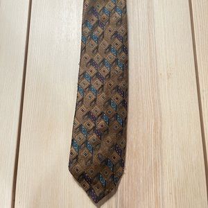 Vintage Christian Dior Geometric Floral Box‎ Neck Tie